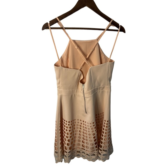 SUGAR LIPS THE MAYTE  BLUSH SPAGHETTI STRAP LASER CUT DRESS - Picture 10 of 15